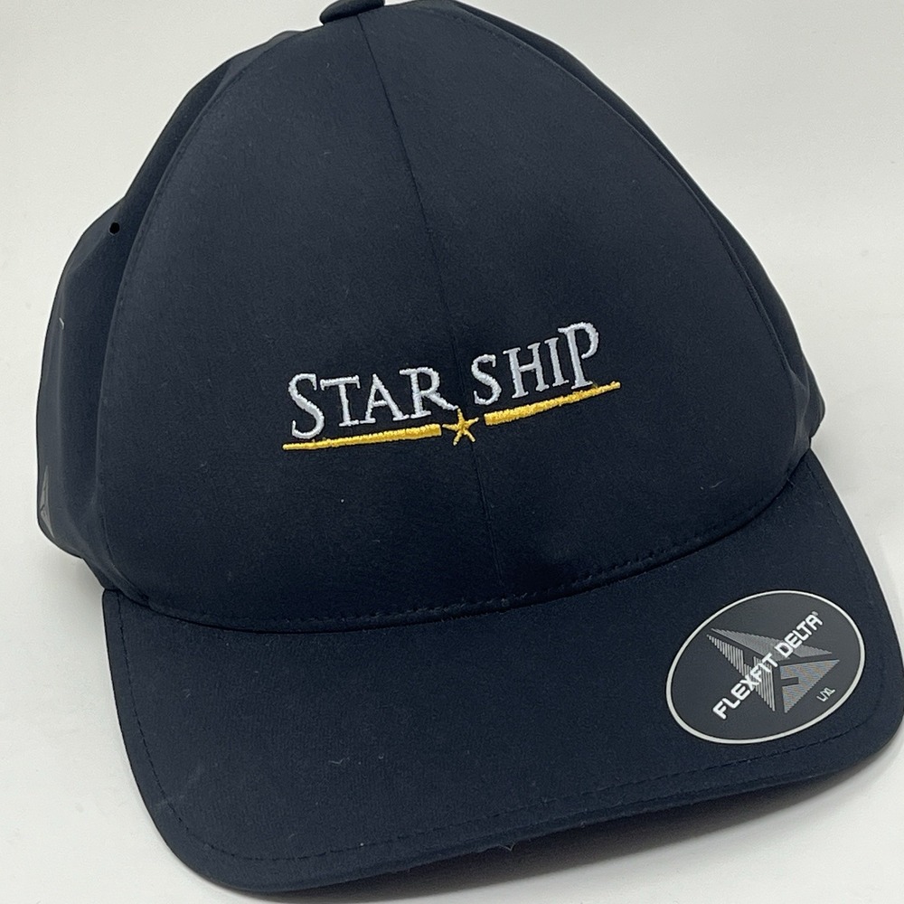 NWT Star Ship Motor Yacht Hat Cap Navy Flexfit Beta Embroidered Logo One Size